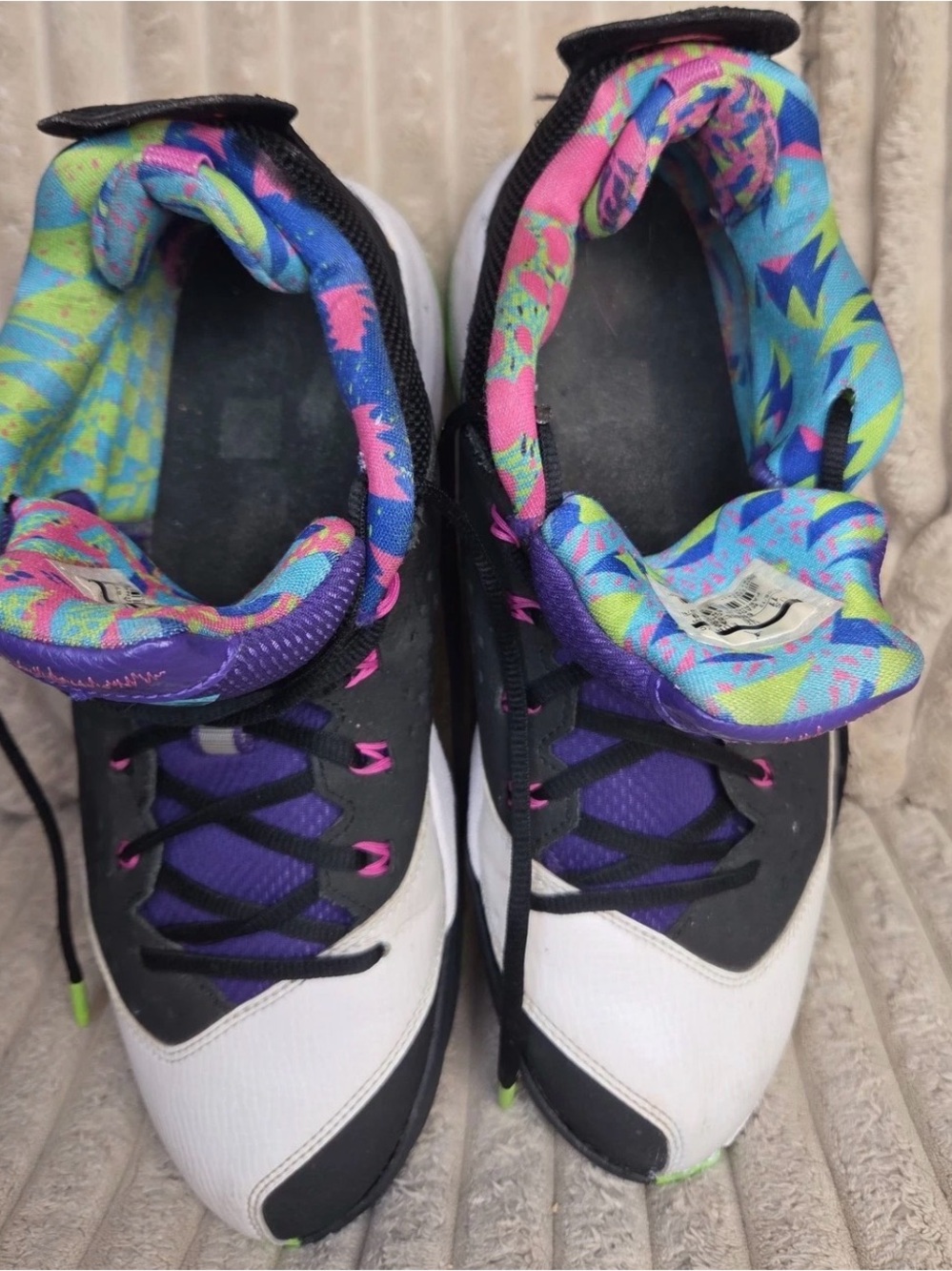 Nike Air Jordan CP3.VII Bel Air Basketball Shoes Black Purple Neon Size 11 - Picture 8 of 11